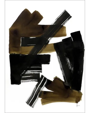 Composition n°711. Format 70 x 50 cm. Œuvre abstraite de Jean-Jacques Marie sur papier