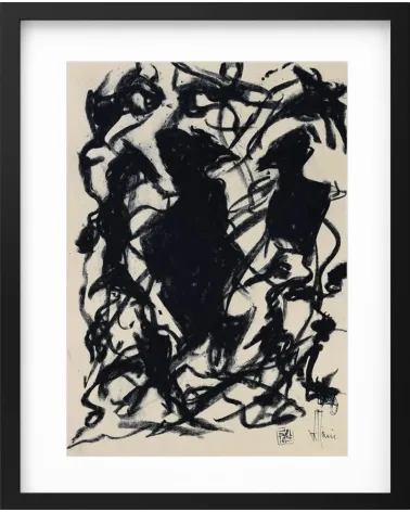 Création G086. Format 40 x 30 cm. Œuvre abstraite de Jean-Jacques Marie sur papier