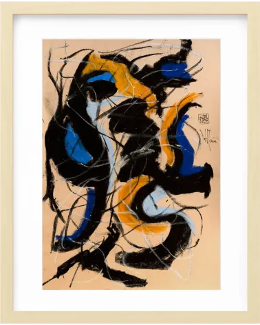 Création G296. Format 42 x 30 cm. Œuvre abstraite de Jean-Jacques Marie sur papier