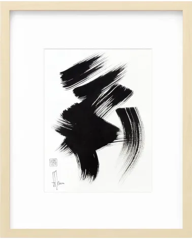 Composition n°2329. Format 32 x 24 cm. Œuvre abstraite de Jean-Jacques Marie sur papier