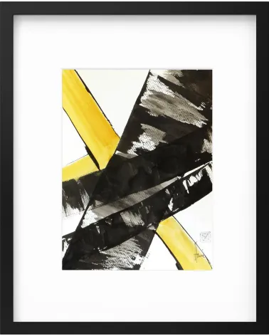 Composition n°2560. Format 32 x 24 cm. Œuvre abstraite de Jean-Jacques Marie sur papier
