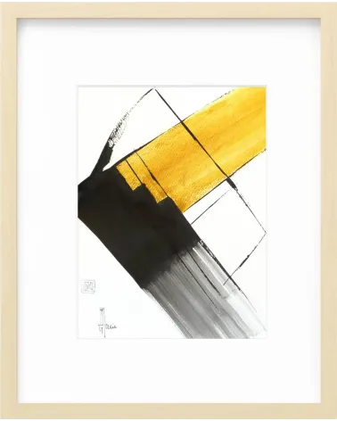 Composition n°2600. Format 32 x 24 cm. Œuvre abstraite de Jean-Jacques Marie sur papier