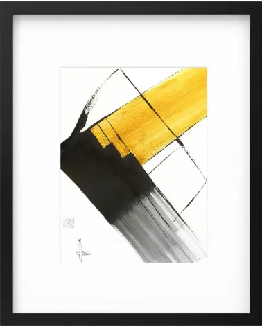 Composition n°2600. Format 32 x 24 cm. Œuvre abstraite de Jean-Jacques Marie sur papier