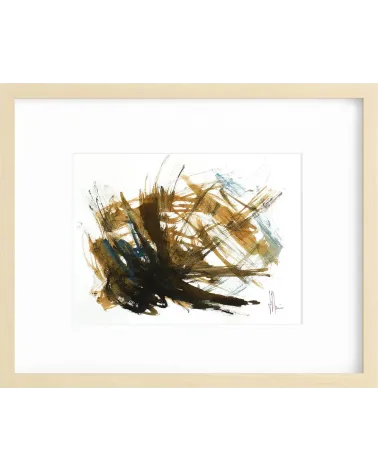 Composition n°855. Format 24 x 32 cm. Œuvre abstraite de Jean-Jacques Marie sur papier