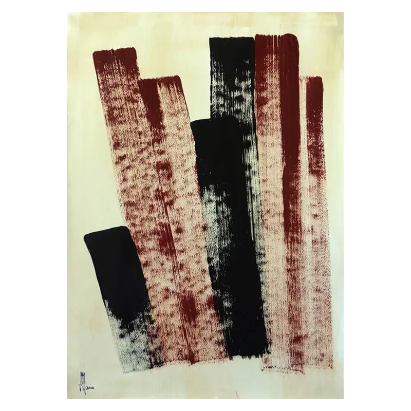 Composition n°1266. Format 70 x 50 cm. Œuvre abstraite de Jean-Jacques Marie sur papier