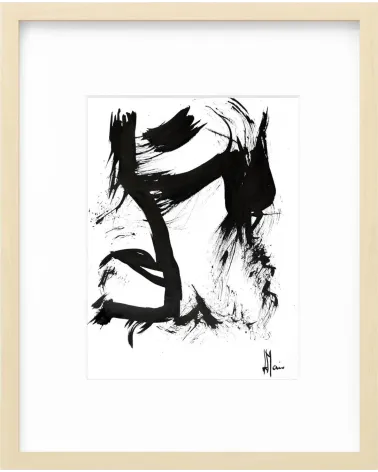 Composition n°122. Format 32 x 24 cm. Œuvre abstraite de Jean-Jacques Marie sur papier