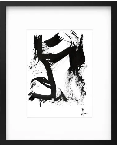 Composition n°122. Format 32 x 24 cm. Œuvre abstraite de Jean-Jacques Marie sur papier