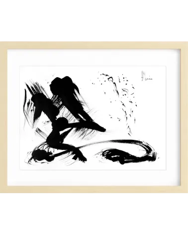 Composition n°162. Format 42 x 30 cm. Œuvre abstraite de Jean-Jacques Marie sur papier