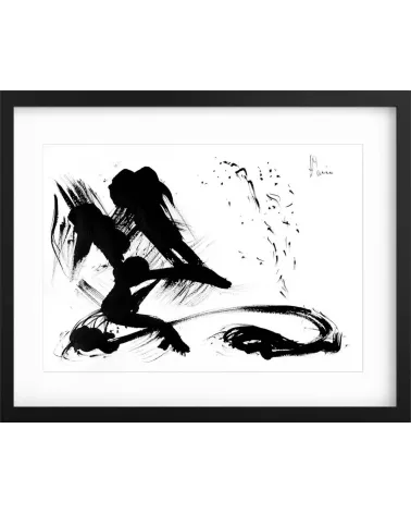 Composition n°162. Format 42 x 30 cm. Œuvre abstraite de Jean-Jacques Marie sur papier