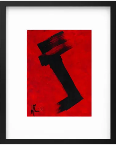 Composition n°2221. Format 32 x 24 cm. Œuvre abstraite de Jean-Jacques Marie sur papier