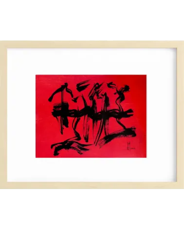 Composition n°360. Format 32 x 24 cm. Œuvre abstraite de Jean-Jacques Marie sur papier