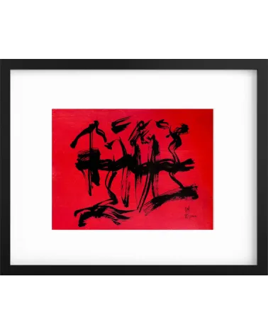 Composition n°360. Format 32 x 24 cm. Œuvre abstraite de Jean-Jacques Marie sur papier
