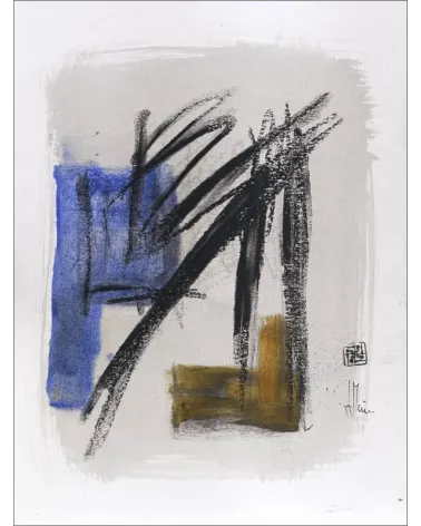 Composition G 057. Format 30 x 40 cm. Œuvre abstraite de Jean-Jacques Marie sur papier