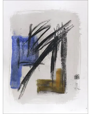 Composition G 057. Format 30 x 40 cm. Œuvre abstraite de Jean-Jacques Marie sur papier