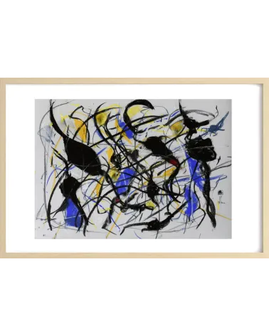 Composition G 104. Format 50 x 70 cm. Œuvre abstraite au pastel