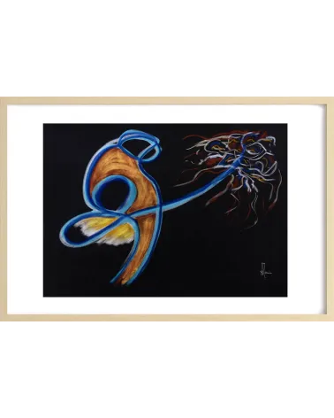 Création G308. Format 50 x 70 cm. Pastel sur un très beau papier velours