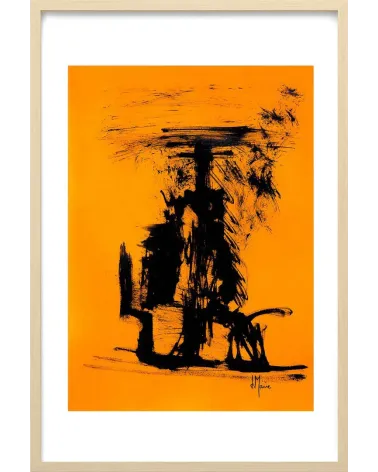 Composition n°057. Format 70 x 50 cm. Œuvre abstraite de Jean-Jacques Marie sur papier