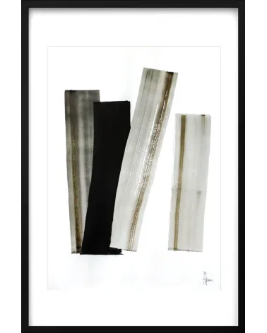 Composition n°1237. Format 70 x 50 cm. Œuvre abstraite de Jean-Jacques Marie sur papier