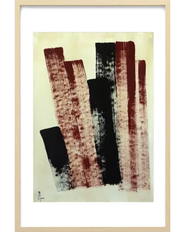 Composition n°1266. Format 70 x 50 cm. Œuvre abstraite de Jean-Jacques Marie sur papier