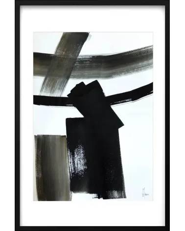 Composition n°1315. Format 70 x 50 cm. Œuvre abstraite de Jean-Jacques Marie sur papier