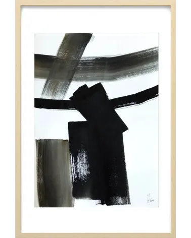 Composition n°1315. Format 70 x 50 cm. Œuvre abstraite de Jean-Jacques Marie sur papier