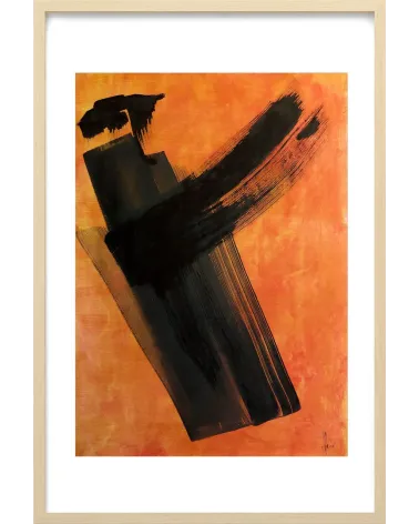 Composition n°1324. Format 70 x 50 cm. Œuvre abstraite de Jean-Jacques Marie sur papier