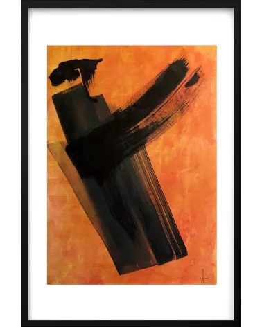 Composition n°1324. Format 70 x 50 cm. Œuvre abstraite de Jean-Jacques Marie sur papier