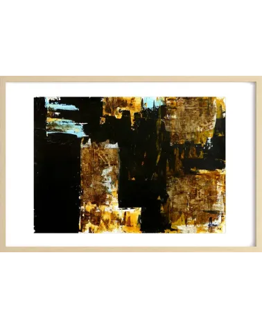 Composition n°1457. Format 50 x 70 cm. Œuvre abstraite de Jean-Jacques Marie sur papier