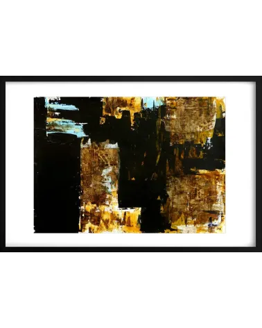 Composition n°1457. Format 50 x 70 cm. Œuvre abstraite de Jean-Jacques Marie sur papier