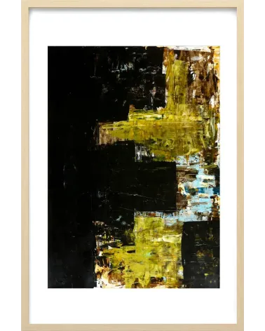 Composition n°1458. Format 70 x 50 cm. Œuvre abstraite de Jean-Jacques Marie sur papier