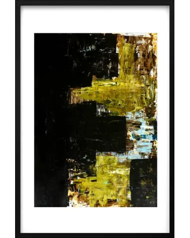Composition n°1458. Format 70 x 50 cm. Œuvre abstraite de Jean-Jacques Marie sur papier