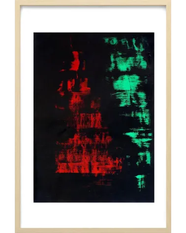 Composition n°2074. Format 70 x 50 cm. Œuvre abstraite de Jean-Jacques Marie sur papier