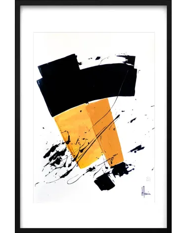 Composition n°2102. Format 70 x 50 cm. Œuvre abstraite de Jean-Jacques Marie sur papier