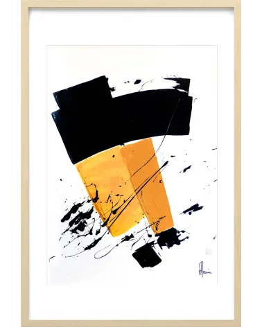 Composition n°2102. Format 70 x 50 cm. Œuvre abstraite de Jean-Jacques Marie sur papier