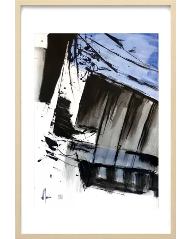Composition n°2107. Format 70 x 50 cm. Œuvre abstraite de Jean-Jacques Marie sur papier
