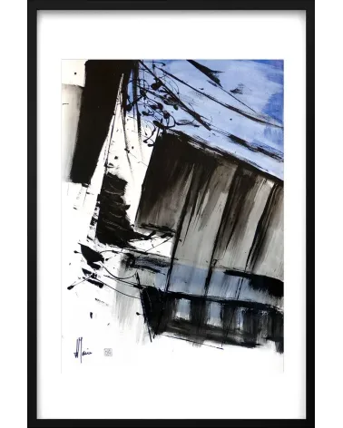 Composition n°2107. Format 70 x 50 cm. Œuvre abstraite de Jean-Jacques Marie sur papier