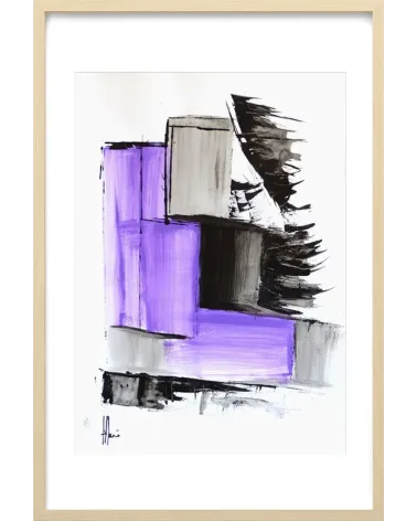 Composition n°2109. Format 70 x 50 cm. Œuvre abstraite de Jean-Jacques Marie sur papier
