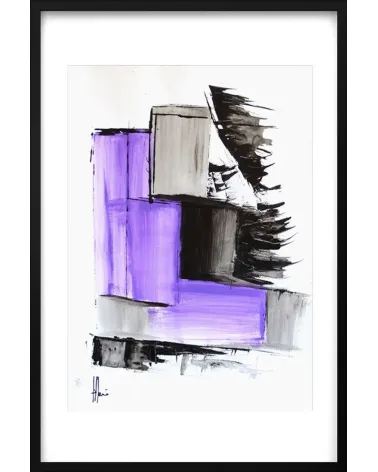 Composition n°2109. Format 70 x 50 cm. Œuvre abstraite de Jean-Jacques Marie sur papier
