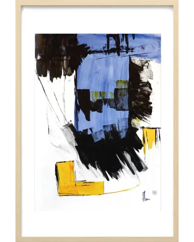 Composition n°2112. Format 70 x 50 cm. Œuvre abstraite de Jean-Jacques Marie sur papier
