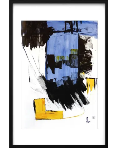 Composition n°2112. Format 70 x 50 cm. Œuvre abstraite de Jean-Jacques Marie sur papier