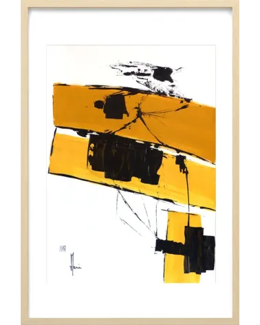 Composition n°2114. Format 70 x 50 cm. Œuvre abstraite de Jean-Jacques Marie sur papier