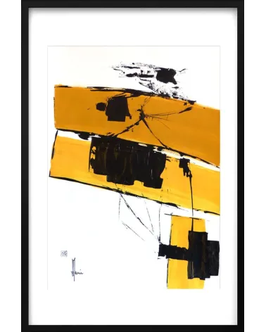 Composition n°2114. Format 70 x 50 cm. Œuvre abstraite de Jean-Jacques Marie sur papier