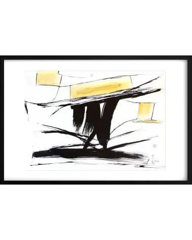 Composition n°2126. Format 70 x 50 cm. Œuvre abstraite de Jean-Jacques Marie sur papier