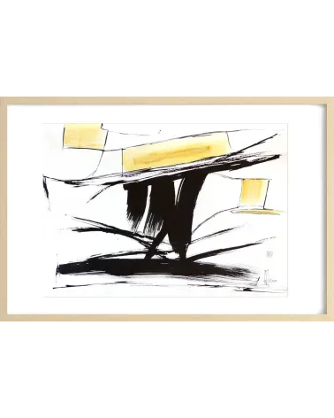 Composition n°2126. Format 70 x 50 cm. Œuvre abstraite de Jean-Jacques Marie sur papier