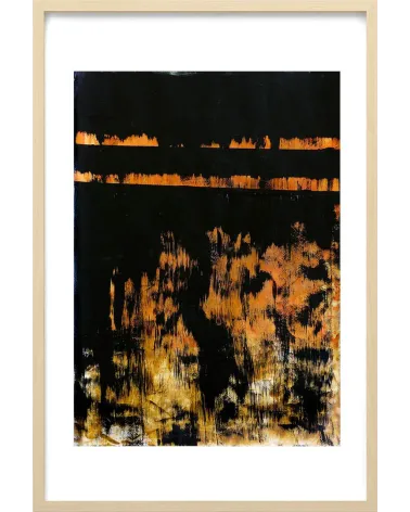 Composition n°2138. Format 70 x 50 cm. Œuvre abstraite de Jean-Jacques Marie sur papier