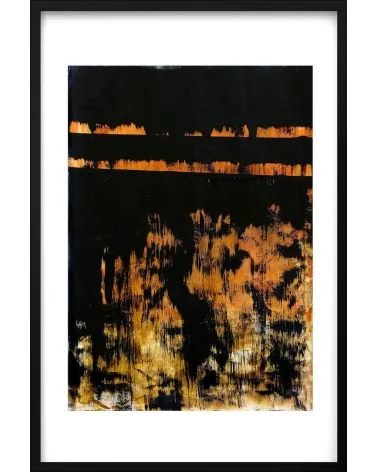 Composition n°2138. Format 70 x 50 cm. Œuvre abstraite de Jean-Jacques Marie sur papier