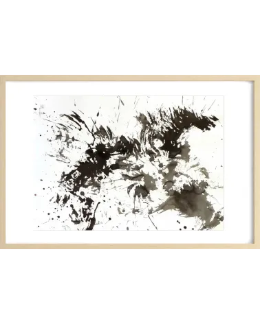 Composition n°2715. Format 50 x 70 cm. Œuvre abstraite de Jean-Jacques Marie sur papier