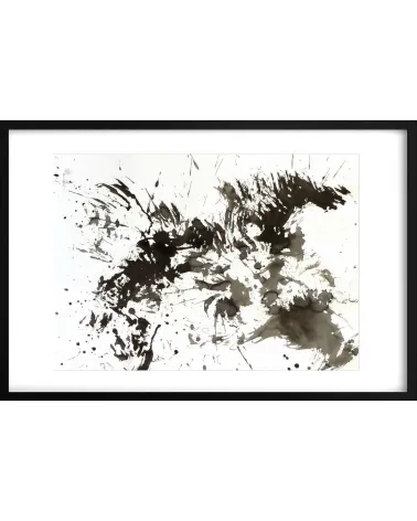 Composition n°2715. Format 50 x 70 cm. Œuvre abstraite de Jean-Jacques Marie sur papier