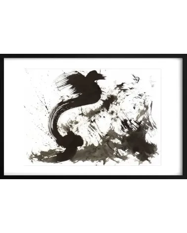 Composition n°2718. Format 50 x 70 cm. Œuvre abstraite de Jean-Jacques Marie sur papier