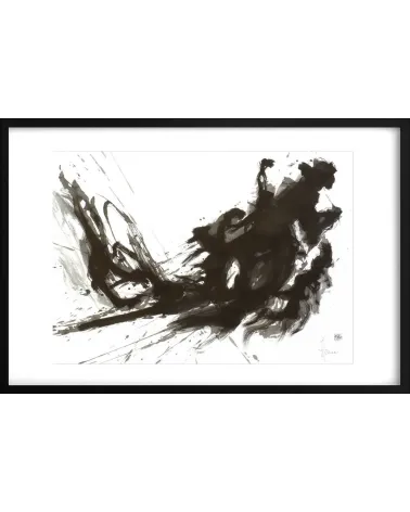 Composition n°2722. Format 50 x 70 cm. Œuvre abstraite de Jean-Jacques Marie sur papier